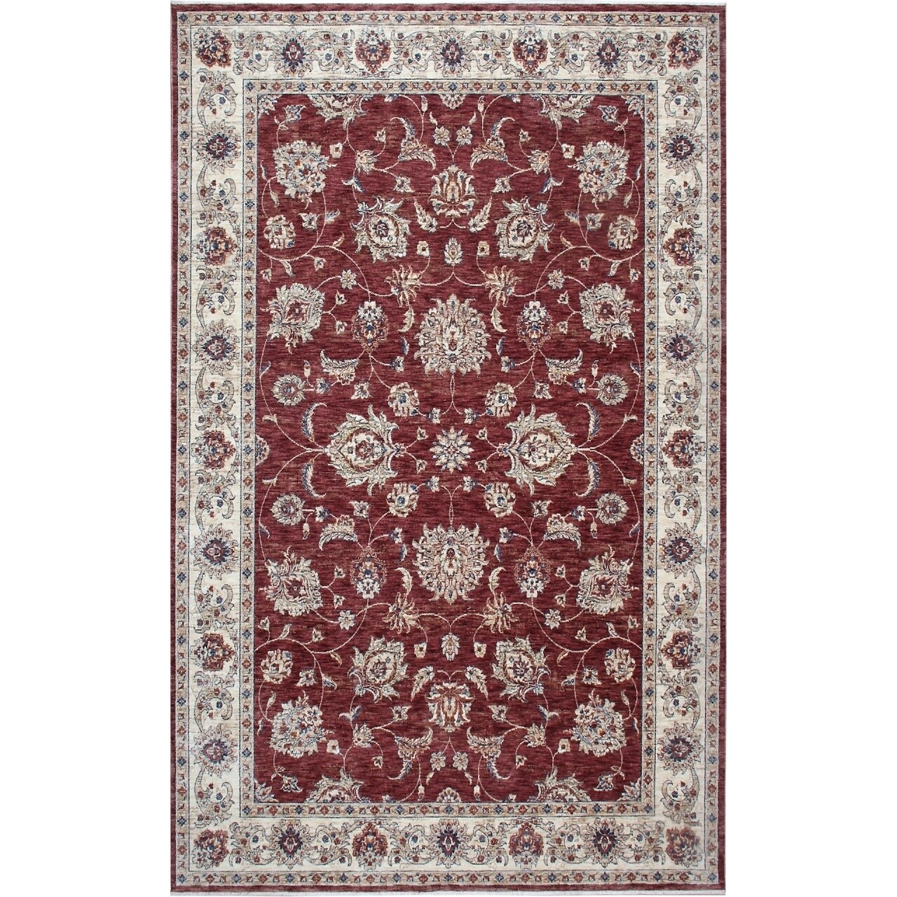 Covor rezistent Eko, ALT 05 - Red, Ivory, 100% poliester,  80 x 150 cm - imagine 5